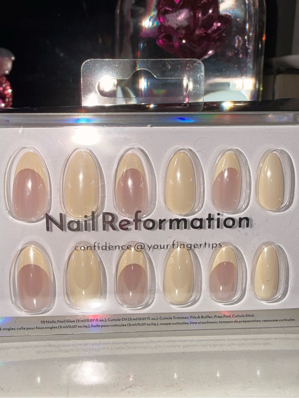 Nail Reformation Nude Press-On Nails - Sheer Beige & Cream